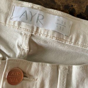 AYR Cream Color stretchy skinny jeans size 26